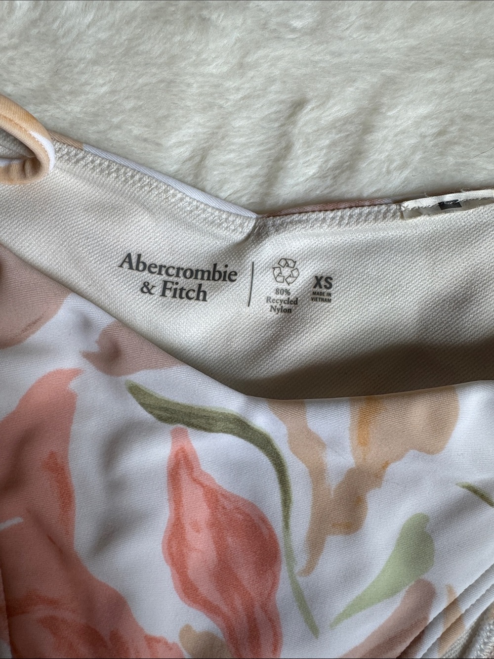 Abercrombie & Fitch Pink White Floral Side Tie Multiway Bikini Matching Set - Picture 2 of 7